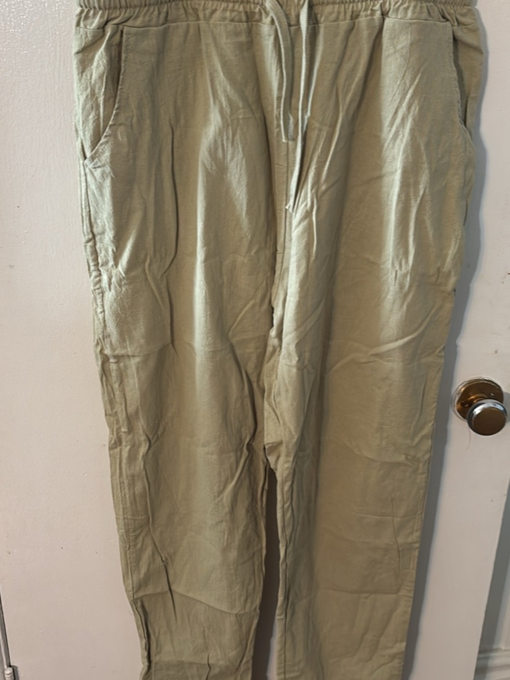 Men's Lightweight Olive Drawstring Pants